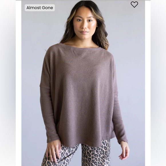 NWT Free People We The Free Latte Blues Solid Thermal in Leafless Tree Sz XS - Picture 4 of 15